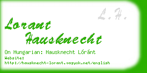 lorant hausknecht business card